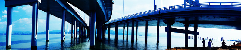 深圳灣大橋 藍(lán)調(diào)