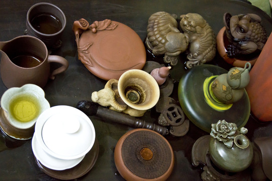 中國古典文化茶藝茶具圖片素材