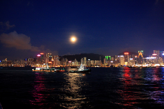 香港 香港夜景 香港維多利亞港 香港大都會