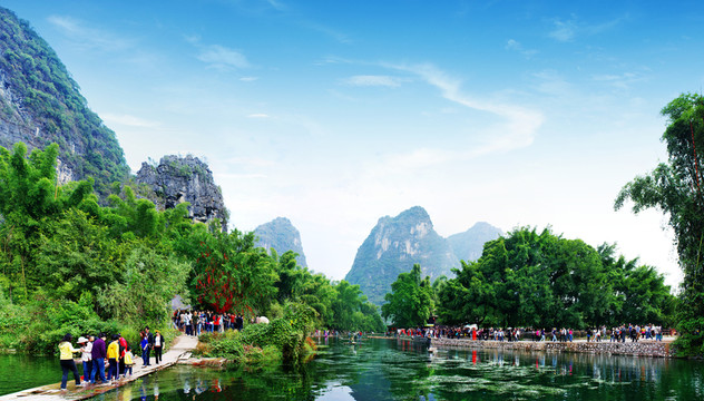 陽朔大榕樹景區(qū)風光