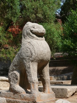 山西芮城博物館文物石獅子