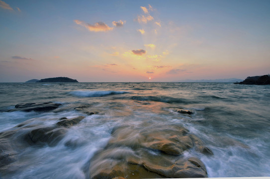 日落海洋