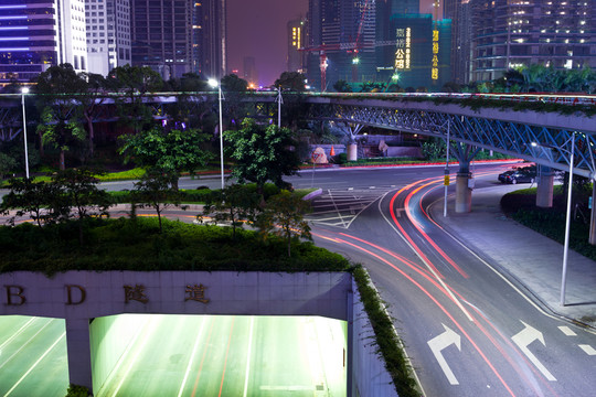 城市交通夜景