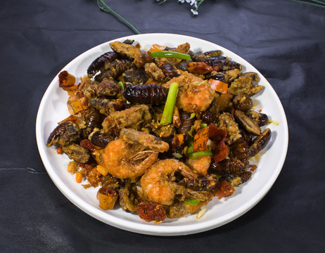 香酥大蝦蠶蛹