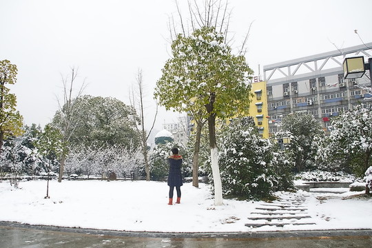 雪景美女