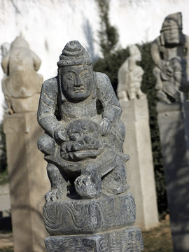 石雕 關(guān)中 拴馬樁 雕塑