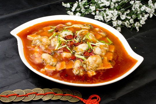 蠣蝗燉豆腐 紅油蠣蝗