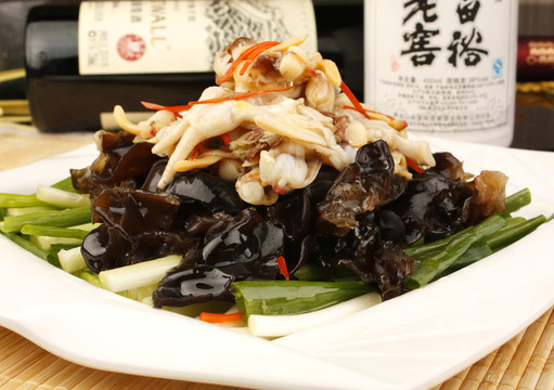 香蔥木耳拌蟶子