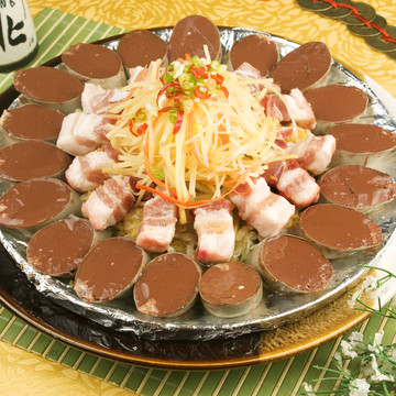 鐵板五花肉血腸