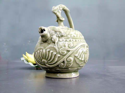 瓷器 倒裝壺 茶壺