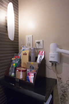 酒店洗手間一角