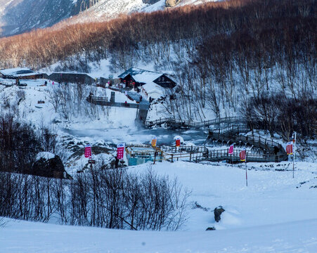 長白山雪景