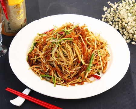 豆芽炒粉條