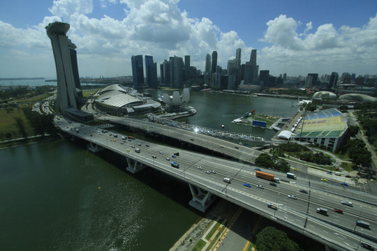 新加坡 街景 俯視