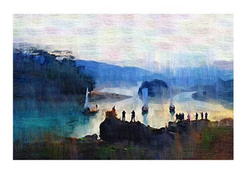油畫 風(fēng)景油畫 無框畫 抽象畫