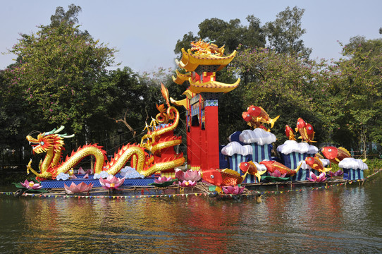 春節(jié)燈會 鯉魚跳龍門