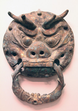 鎏金青銅銜門環(huán)輔首