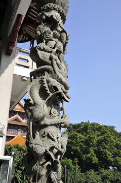 福州涼山西禪寺 龍柱
