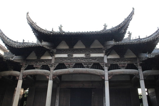 胡氏宗祠 龍川 木雕 古建筑 徽派建筑