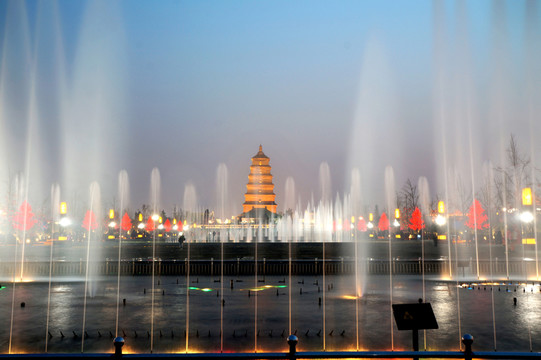 西安大雁塔夜景