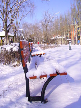 雪景 長椅