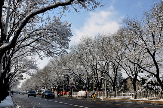府右街雪景
