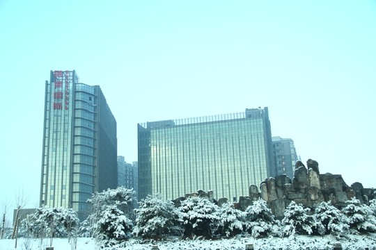雪景辦公樓