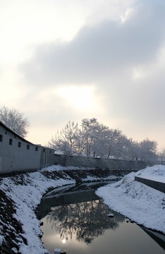 雪景護(hù)城河