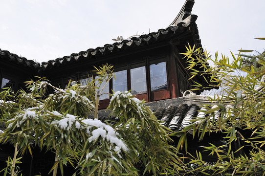蘇州耦園雪景
