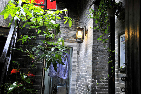 廣州小洲村 院落一角