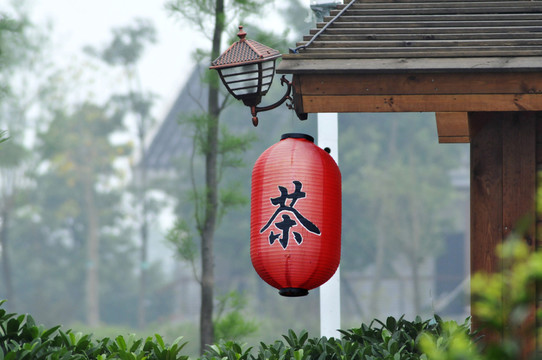 茶館上的燈籠