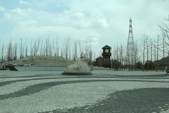 公園一角園博會大鐘