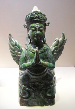 釉陶五角花冠頻伽