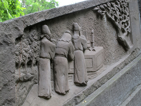 石刻桃園結義
