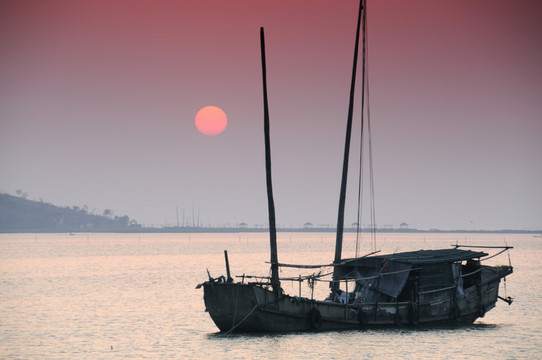 太湖日落美景