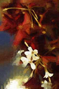 油畫(huà) 小花