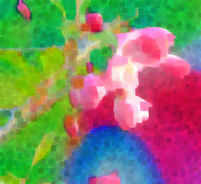 抽象畫 鮮花