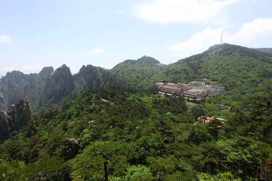 黃山 北海 北海賓館 懸崖