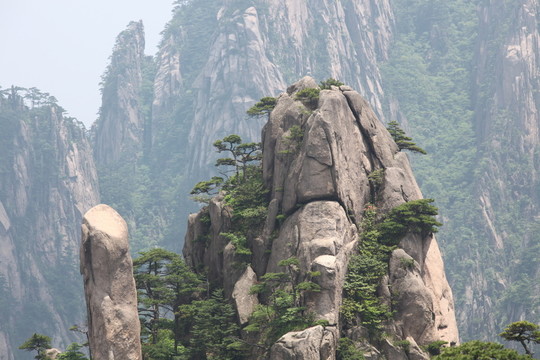 黃山 清涼臺(tái) 懸崖 峭壁