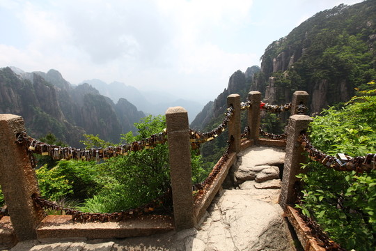 黃山 排云亭 鎖 連心鎖 西海