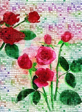 玫瑰花  （合層）