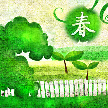 春天插畫 （合層）