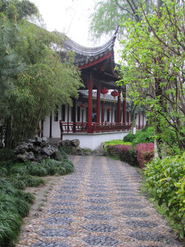 蘇州園林 定園季節(jié)長廊
