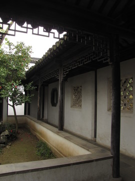 蘇州木瀆 嚴(yán)家花園 長廊 回廊