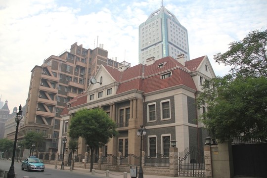 天津海河邊文化遺址建筑街景