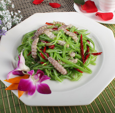 蝦扒肉豆角絲