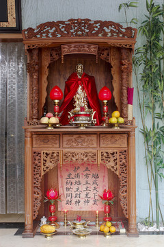 飯店里供奉的關(guān)公像