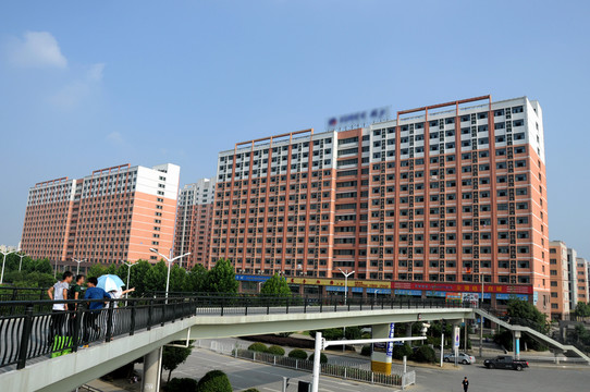 工業(yè)園建筑 人行立交橋