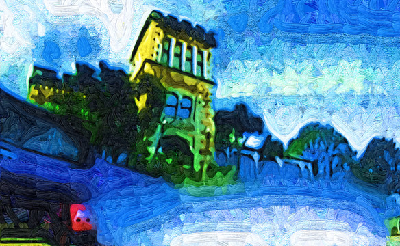 建筑水彩畫
