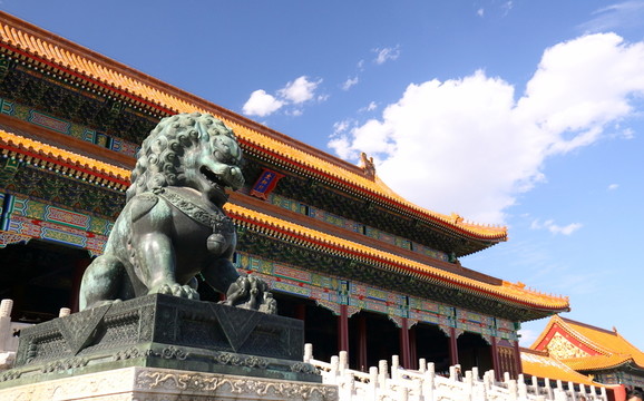故宮石獅子和太和殿